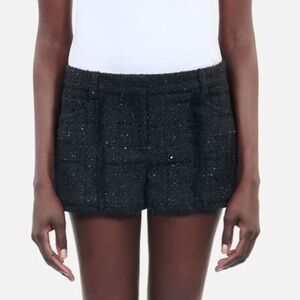 NWT | The Kooples | Women's Shorts | Black Tweed with Sequin Details
